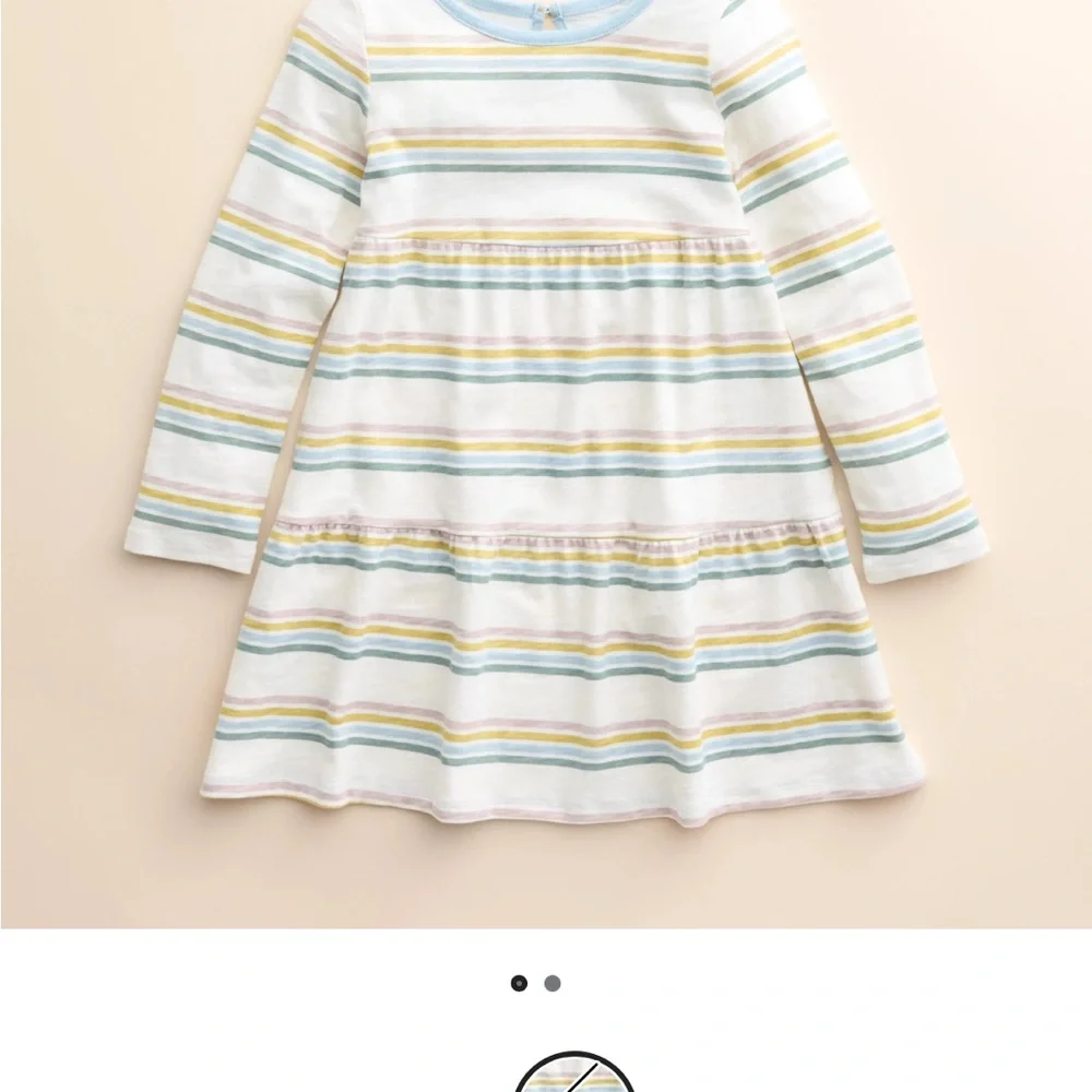 Striped Long Sleeve Kids Dress